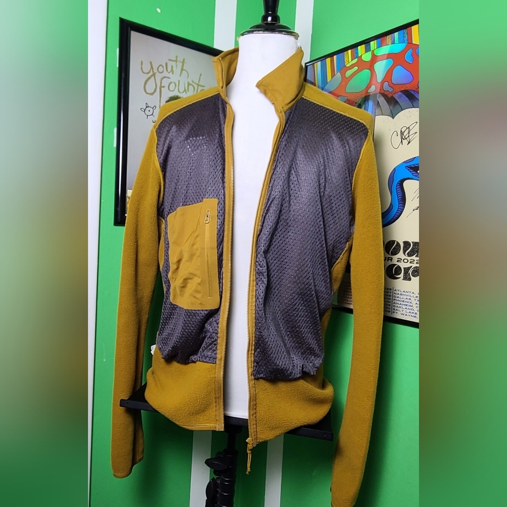 Arc’teryx Kyanite Jacket Men’s Large Full Zip Technical Fleece Gold Mustard - Picture 2 of 9